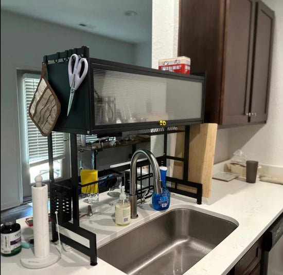 Escurridor y organizador de platos con cajonera - Sitioshop